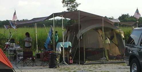 tarp over tent no trees